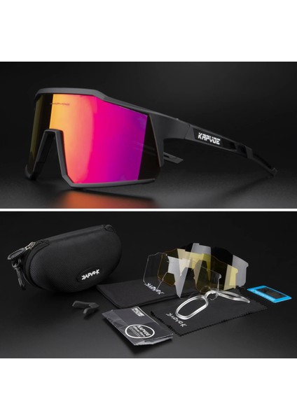 Bordo Tarzı No.1 Boyutu Kapvoe Bisiklet Gözlükleri Yol Bisiklet Gözlükleri Dış Mekan UV400 Bisiklet Güneş Gözlüğü Spor Koruma Mtb Yol Dağ Bisikleti Gözlükleri (Yurt Dışından)