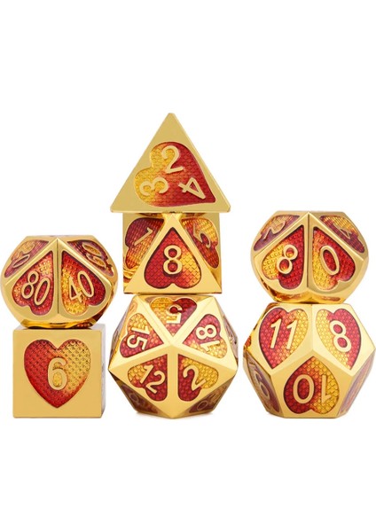 B1 Stili Dnd Rpg Oyunları ve Matematik Öğretimi Için Siyah Krom Metal Zar Siyah Küçük Kese Dahil (Yurt Dışından)