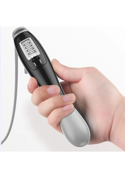 Siyah Yeşil Tarzı Akülü Elektronik Ip Atlama Ipi Gym Fitness Akülü Atlama Akıllı Atlama Ipi LCD Ekranlı Sayma Hızı Atlama Sayacı (Yurt Dışından)