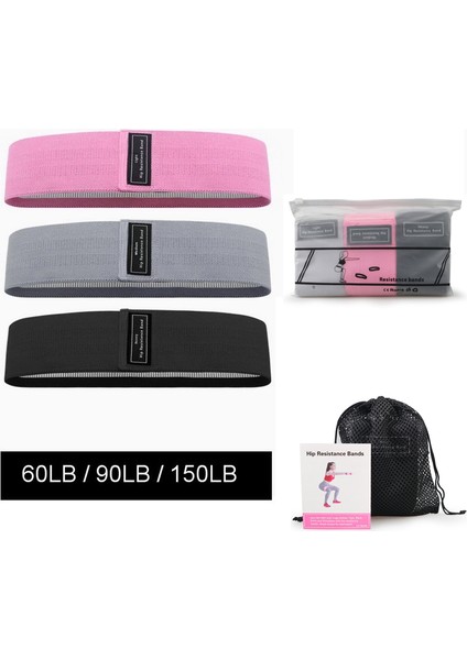 60LBS Stili Direnç Bantları 3 Parça Set Fitness Lastik Bant Genişletici Elastik Bantlar Fitness Egzersiz Bandı Ev Egzersiz Fitness Ekipmanları (Yurt Dışından) fırsatları