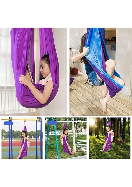 100CM Yeşil Stil S Beden Çocuklar Yetişkin Pamuk Açık Kapalı Salıncak Hamak Sarılmak Için Duyusal Çocuk Terapisi Yumuşak Elastik Koli Sabit Koltuk Salıncak (Yurt Dışından) modelleri