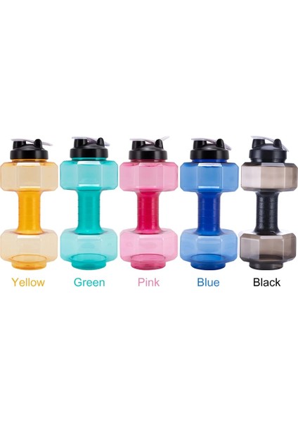 Sarı Stil 2.6 L Su Şişesi Spor Pet Dambıl Şekilli Su Isıtıcısı Outdoor Fitness Bisiklete Binme Kamp Soğuk Su Şişesi Bardak Fitness Dambıl (Yurt Dışından)