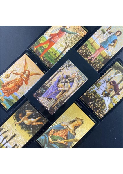 TS13 Tarzı Yeni Altın Botticelli Tarot Kartları Kart Oyunu Tarot Güverte Rehberi ile Yetişkin Ailesi Için Tahta Oyunu Kader Kehaneti Için Oracle (Yurt Dışından) fiyatları