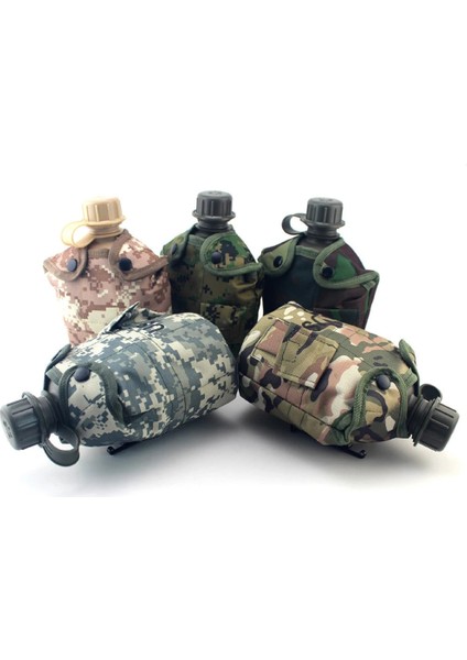 Acu Kamuflaj Stili 1l Ordu Askeri Su Şişesi Kamp Yürüyüş Kantin Kulplu Bardak Açık Tırmanma Yürüyüş Seyahat Için Taşınabilir Pratik Aracı (Yurt Dışından) modelleri