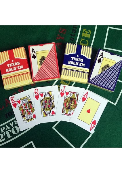 Kırmızı Stil Yeni Varış Kırmızı ve Mavi 1 Adet Poker Bakara Texas Holdem Su Geçirmez Buzlanma Plastik Iskambil Kartları 2.48*3. Yernea (Yurt Dışından) fiyatları