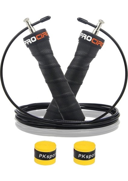 Sarı Stil Procircle Hız Atlama Ipi Ter Bandı Kolları Bilyalı Rulmanlarla Ayarlanabilir Çift Kişilik Egzersiz Atlama Fitness Eğitimi (Yurt Dışından)