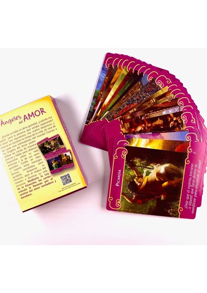 Bolluk Melekleri Tarzı Ispanyol Los Angels Del Amor Oracle Kartları Boş Zaman Partisi Masa Oyunu Falcılık Kehanet Tarot Güverte Pdf Rehberi ile (Yurt Dışından) fırsatları