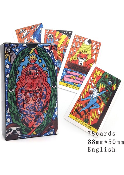 Ateş Tarzı Rus Binici Bekle Tarot Kartları ve Kılavuz Kitap Güverte Partisi Oyun Oynamak Kader Kehanet Kartları Oyun Tahtası Oyunu (Yurt Dışından)