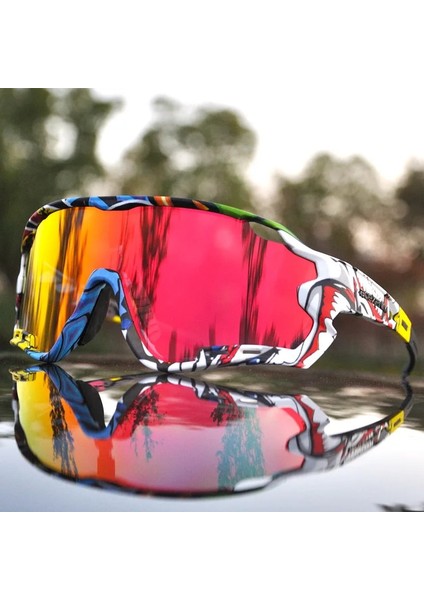 JFU4S Stili Acexpnm Polarize Dağ Bisikleti Bisiklet Gözlükleri Doğa Sporları Bisiklet Gözlükleri Uv Lens Bisiklet Gözlükleri Erkek Kadın Güneş Gözlüğü (Yurt Dışından)