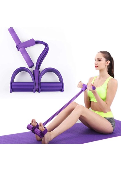 Mavi Stil Fitness Direnç Bantları Oturup Çekme Halatı 4 Tüp Pedallı Egzersiz Kapalı Spor Salonu Spor Eğitimi Elastik Bantlar Fitness Ekipmanları (Yurt Dışından) modelleri