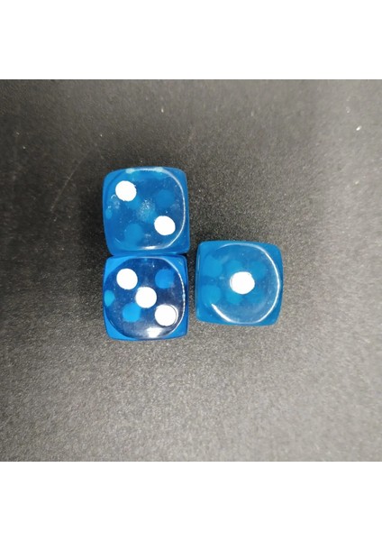 Mavi 3 Adet Tarzı Yüksek Li Ulti Renkli Altı Taraflı Nokta D6 Oyun Oynama Zar Seti Bar Pub Kulübü Parti Masa Oyunu Için Opak Zar (Yurt Dışından)