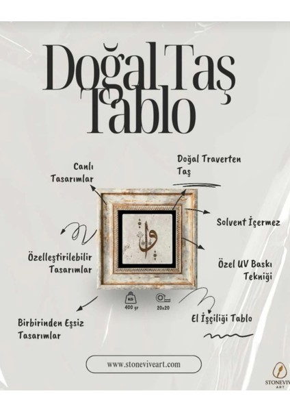 Doğal Taş Baskılı Tablo Duvar Dekoru modelleri