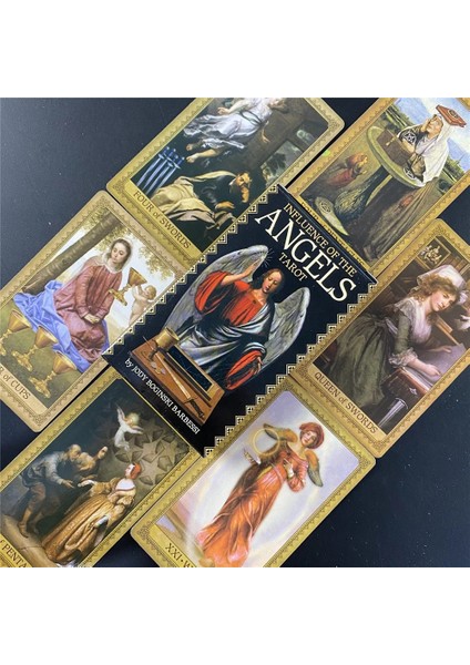 TT155 Stili Meleklerin Etkisi Tarot Kartları Kehanet Güverte Eğlence Parti Masa Oyunu Desteği (Yurt Dışından) modelleri