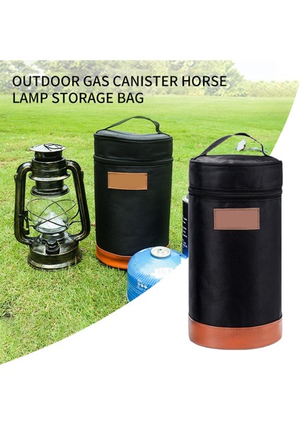 M Tarzı Açık Gaz Tankı Fener Saklama Çantası Kamp Seyahat Silindir Koruyucu Kılıf Gaz Tankı Çantası Yürüyüş Oxford Kumaş Saklama Çantası (Yurt Dışından) modelleri