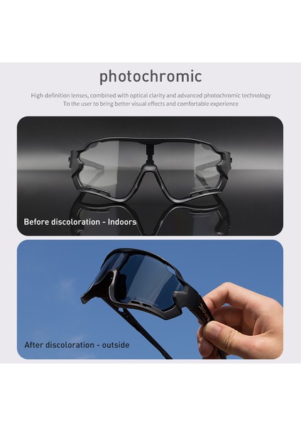 No.8 Stili No.1 Boyutu Erkek Yol Bisiklete Binme Fotokromik Yedek 1 Lens Kadın Bisiklete Binme Güneş Gözlüğü Bisiklet Dağ Güneş Gözlükleri Gözlük Oculos Ciclismo (Yurt Dışından) fırsatları