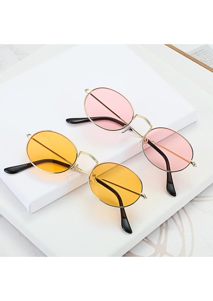 Altın-Gri Tarzı Retro Alaşım Güneş Gözlüğü Kadın Metal Yuvarlak Güneş Gözlüğü Kadın Vintage Oval Güneş Gözlükleri Erkekler Için Lüks Tasarımcı Gafas De Sol (Yurt Dışından) modelleri