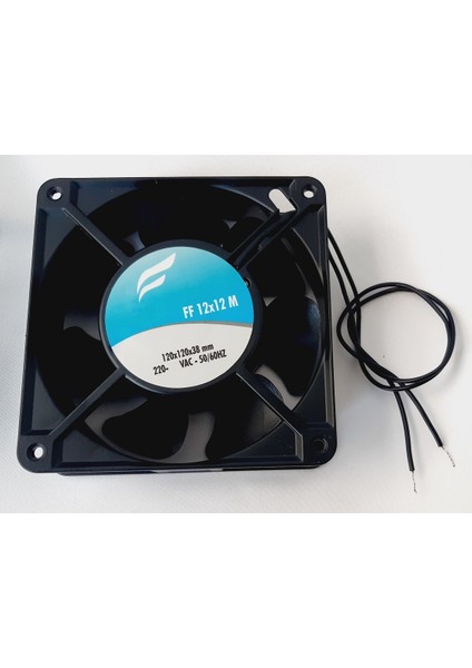 Buzdolabı Kare Fan 12X12X3,8 cm 220 Volt , Metal Gövdeli Kare Axial Fan Motoru