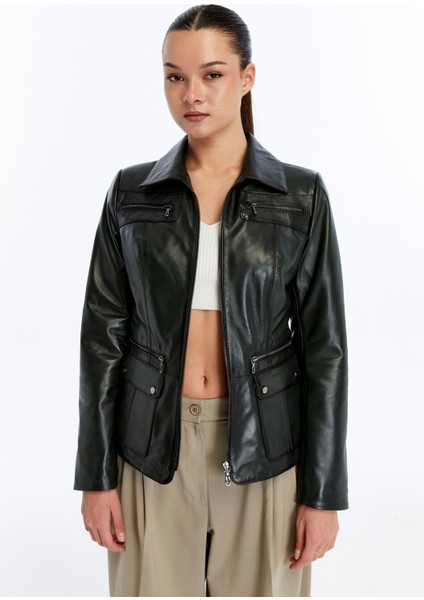 Kadın Hakiki Dericeket