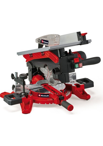 Tablalı Gönye Testere TE-MS 216 T (1500 W, max. 55 mm x 120 mm kesme derinliği/genişliği, Ø 216 mm testere bıçağı, lazer, masa testere fonksiyonu) - 4300335