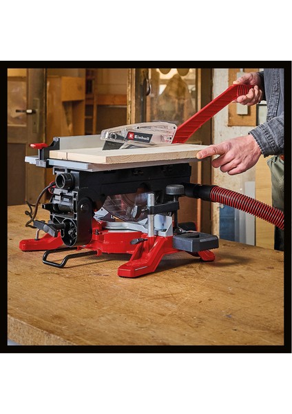 Tablalı Gönye Testere TE-MS 216 T (1500 W, max. 55 mm x 120 mm kesme derinliği/genişliği, Ø 216 mm testere bıçağı, lazer, masa testere fonksiyonu) - 4300335 fırsatları