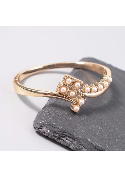 Altın Rengi BL660 Manilai Punk Alaşım Kristal Bilezik Bileklik Kadınlar Için Moda Tasarım Bildirimi Geometrik Manşet Bilezik Takı Karışık Renk (Yurt Dışından)