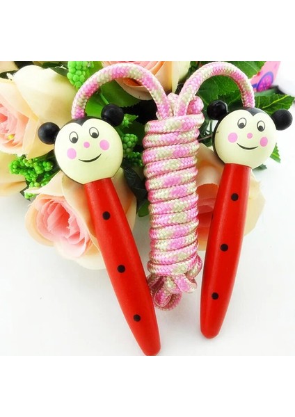 D Stili Çocuklar Atlama Ipleri Ahşap Saplı Spor Vücut Geliştirme Fitness Güzel Karikatür Ip Atlama Ipleri Egzersiz Salonu Fitness Ekipmanları (Yurt Dışından)