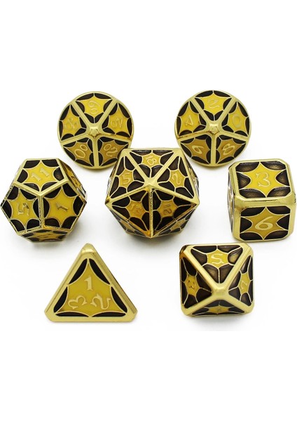 NO.239 Stili 2020 Yeni Dnd Metal Zar Rpg Mtg Zar Masa Üstü Rpg'ler Için Zar Kılıfı Dahil Oyun D4 D6 D8 D10 D% D12 D20 Set Çokyüzlü Zar (Yurt Dışından) fırsatları