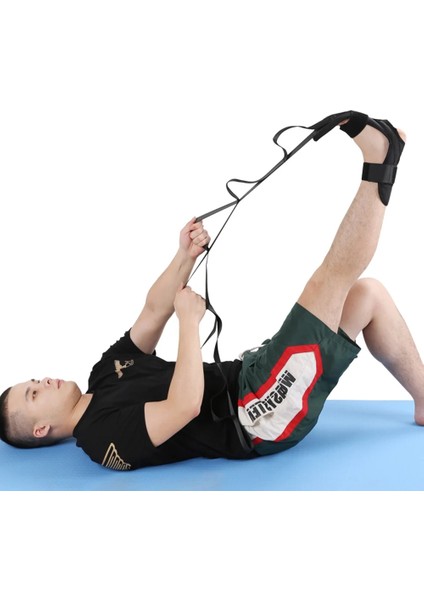 Siyah Stil Bacak Sedye Esneklik Yoga Germe Kayışı Fitness Salonu Spor Germe Bandı Yoga Cheer Dans Jimnastik Eğitmen Bandı (Yurt Dışından)