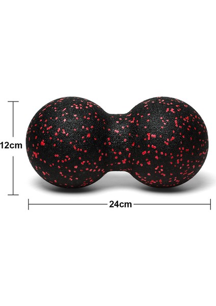 SIYAHKIRMIZI24CM Tarzı Fıstık Masaj Topu Seti Lakros Topu Epp Fasya Terapi Kas Topu Miyofasyal Serbest Bırakma Akupunktur Noktası Masajı (Yurt Dışından)