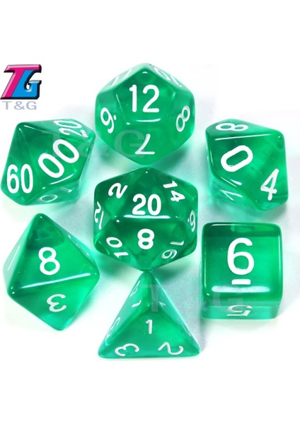 No.2 Tarzı Satış Zar Seti D4, D6, D8, D10, D10%, D12, Dolors Farklı Renk Dnd Oyunu (Yurt Dışından)