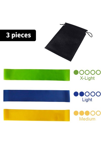 3 Set Greenblueyello Stili Lateks Yoga Direnç Bantları Seti Ev Spor Salonu Güç Eğitimi Çekme Halatı Vücut Kapsamlı Fitness Egzersiz Döngüleri Elastik Bantlar (Yurt Dışından)
