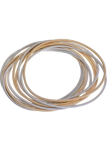YB-335-SET 58-60MM Metal Takı Moda Klasik Nefis Unisex Hediye Mini Gitar Tel Kombinasyonu Karışık Renk Seti Bahar Geri Çekilebilir Bilezikler (Yurt Dışından)