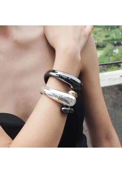 Karışık Altın Renk Kdlun Premium Karışık Renk Basit Kadınlar Için Bilezik Bildirimi Alaşım Manşet Açılış Kaba Bilezik Moda Takı Parti Düğün (Yurt Dışından) fırsatları