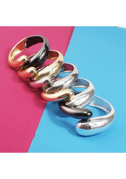 Karışık Altın Renk Kdlun Premium Karışık Renk Basit Kadınlar Için Bilezik Bildirimi Alaşım Manşet Açılış Kaba Bilezik Moda Takı Parti Düğün (Yurt Dışından) indirimleri