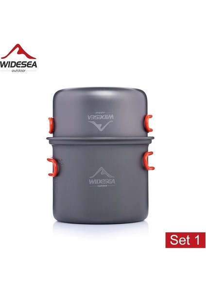 Küçük Tencere Seti 1 Stil Widesea Kamp Tencere Açık Pişirme Seti Sofra Turist Mutfak Kamp Pot Isı Değişim Ocak Seyahat Gereç Ekipmanları (Yurt Dışından)