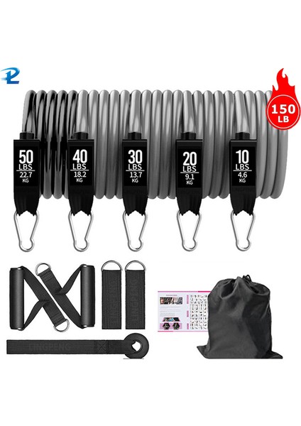 100LBS Renkli Set Stili 150 Lb Fitness Direnç Bandı Gri Gradyan Lastik Bant Elastik Bant Yükseltme Eğitim Kemeri Seti Pilates Fitness Ekipmanları Ev (Yurt Dışından) fiyatları