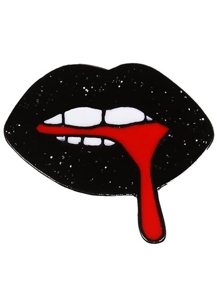 Dudaklar Punk Müzik Sevgilisi Dj Kafatası Emaye Pin Gitar Gotik Koyu Iskelet Broş Zor Zamanlar Mektup Yaka Iğneler Sırt Çantası Rozeti Takı Hediye (Yurt Dışından)