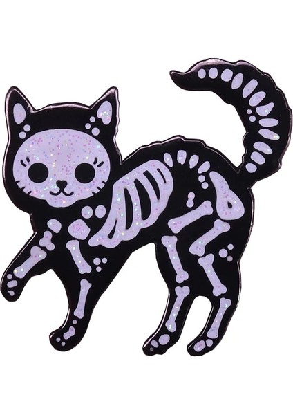 07 Hayvan Kafa Kafatasları Emaye Pin Tilki Kurt Karga Kedi Unicorn Geyik Kafatası Broş Iskelet Sanat Rozeti Dekorasyon Festivali Takı (Yurt Dışından) indirimleri