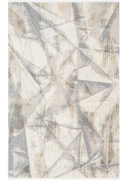 Sılva SL105A Krem Halı Geometrik Desen Antialerjik Pamuk Taban Salon Halısı Yatak Odası Mutfak Koridor modelleri