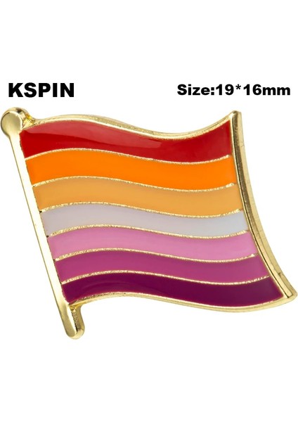 XY0627 Güneş Seti Rozeti Ruj Pin Gurur Bayrağı Broş Pride Kalp Şekilli Bayrak Yaka Pin Rozeti Hediye (Yurt Dışından) modelleri