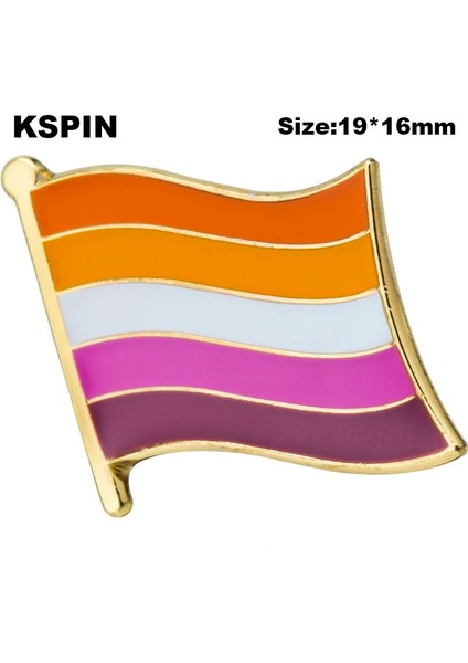 XY0627 Güneş Seti Rozeti Ruj Pin Gurur Bayrağı Broş Pride Kalp Şekilli Bayrak Yaka Pin Rozeti Hediye (Yurt Dışından) indirimleri
