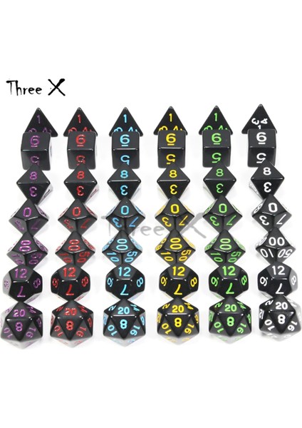 Turuncu Tarzı Sarı Colortop Dnd Lot Zar Seti D4, D6, D8, D10, D10%, D12, D20 Hediye Olarak Masa Oyunu Için Taşınabilir (Yurt Dışından) modelleri