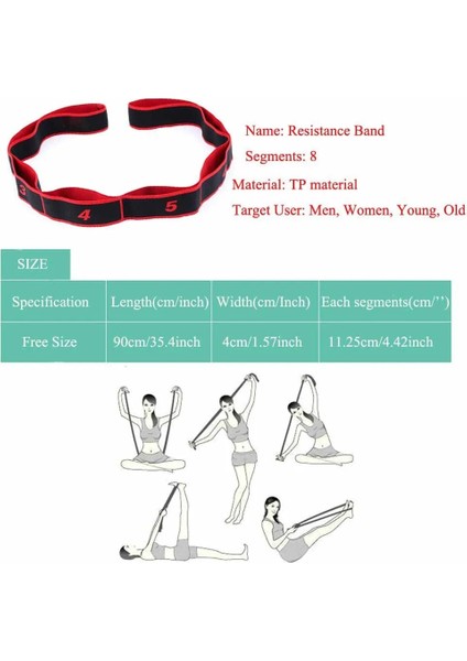 Kırmızı Stil Latin Dansı Elastik Streç Kemer Egzersiz Çekme Kayışı Yetişkinler Çocuklar Için Yoga Fitness Direnç Bandı Unisex Bale, Pilates, Jimnastik (Yurt Dışından) modelleri