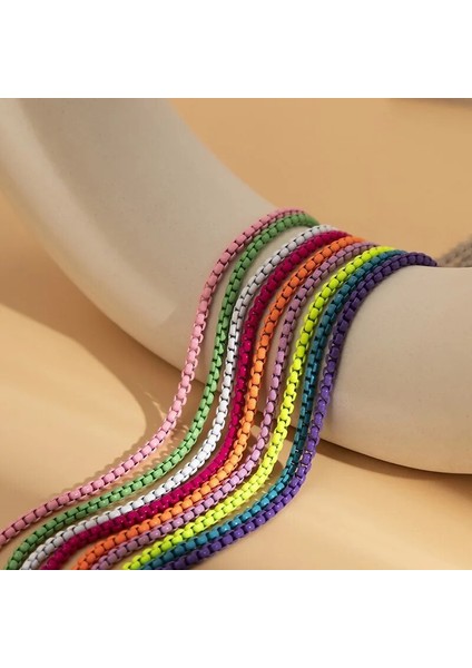 Demir Mavi 2022 Yeni Şeker Renk Halhal Kadınlar Için Kişiselleştirilmiş Yaz Bacak Zinciri Ayak Bilezik Bacak Üzerinde Ayak Bileği Kayışı Boho Takı Trendy (Yurt Dışından) indirimleri