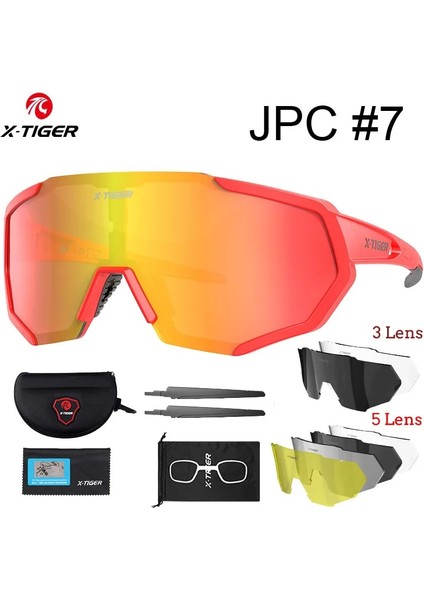 Renk 07 Stili 3 Mercek X-Tıger Polarize Lens Bisiklet Gözlükleri Yol Bisikleti Bisiklet Gözlükleri Bisiklet Güneş Gözlüğü Mtb Dağ Bisikleti Bisiklet Gözlüğü (Yurt Dışından)