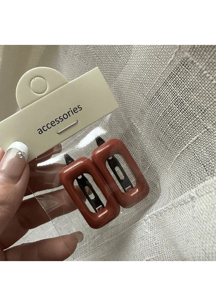 06 2 Adet/4 Adet Tatlı Kare Saç Klipleri Şeker Renk Bb Klip Kızlar Için Kahverengi Renk Tokalarım Güzel Moda Şapkalar Takı Hediye (Yurt Dışından) fırsatları