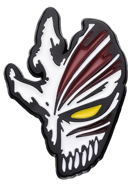 XZ9374 Japon Animesi Bleach Azrail Maskesi Broş Emaye Pin Özel Punk Iskelet Maskesi Rozeti Yaka Sırt Çantası Takı Hediyeler Fan Için (Yurt Dışından)
