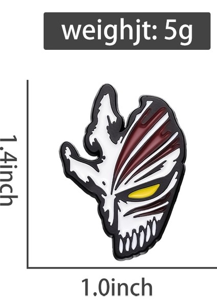 XZ9374 Japon Animesi Bleach Azrail Maskesi Broş Emaye Pin Özel Punk Iskelet Maskesi Rozeti Yaka Sırt Çantası Takı Hediyeler Fan Için (Yurt Dışından) indirimleri