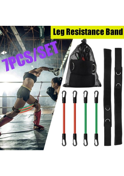 6 100 Lb Tarzı Bacak Direnç Bantları Tekvando Eğitmeni Çekme Halatı Koşu Hız Çeviklik Tren Egzersiz Atlama Eğitimi Lateks Elastik Bantlar Fitness (Yurt Dışından) fiyatları