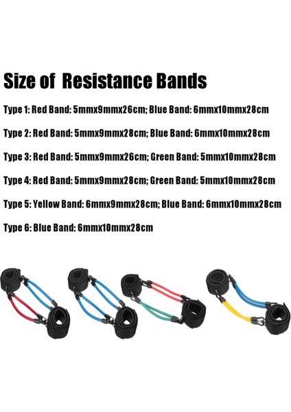 6 100 Lb Tarzı Bacak Direnç Bantları Tekvando Eğitmeni Çekme Halatı Koşu Hız Çeviklik Tren Egzersiz Atlama Eğitimi Lateks Elastik Bantlar Fitness (Yurt Dışından) modelleri